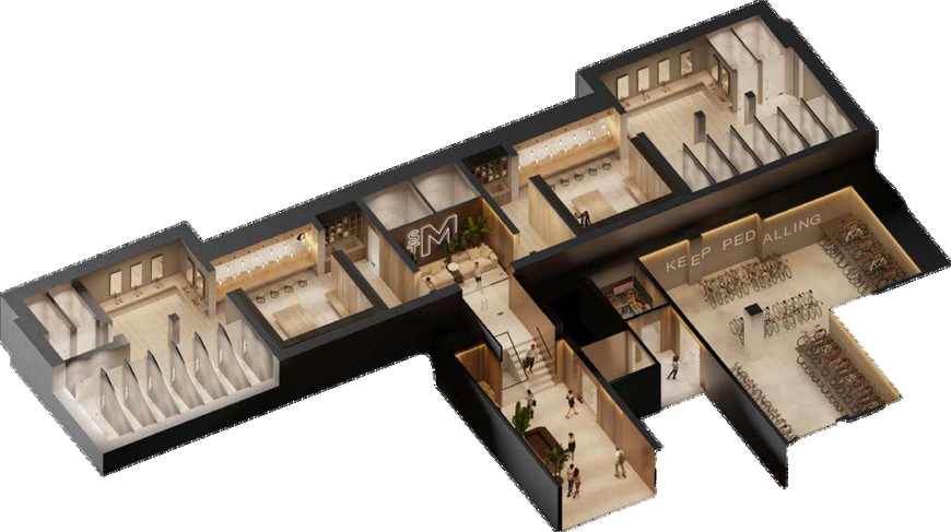 3D floor plan of No.1 St Michael's